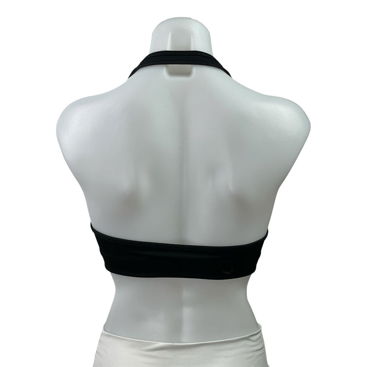 Gymshark Black Halterneck Open Back Workout Gym Yoga Sports Bra Crop Tank Top S