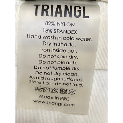 Triangl Inesa Indigo Cream Floral Smocked Cheeky Two Piece Bikini Set Swimwear L