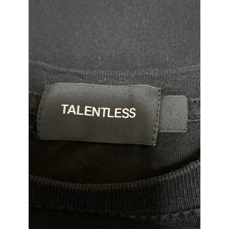 Talentless Men's Black Crew Neck Short Sleeve Casual Tee Basic T-Shirt Top Sz XL