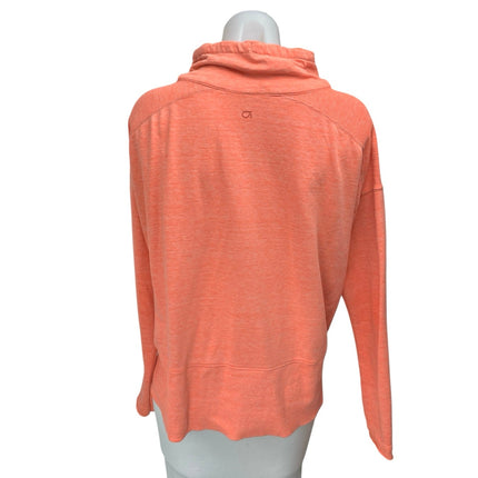 Gap Fit Women's Coral Orange Long Sleeve Cowl Neck Sweatshirt Sweater Top Size M