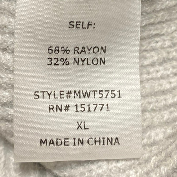 Le Lis Women's Multicolor Colorblock Rib Knit Turtleneck Long Sleeve Sweater XL