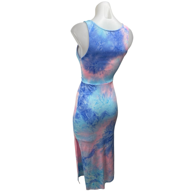 Paradise USA Multicolor Tie Dye Sleeveless Cutout Midi Tank Bodycon Dress Size S