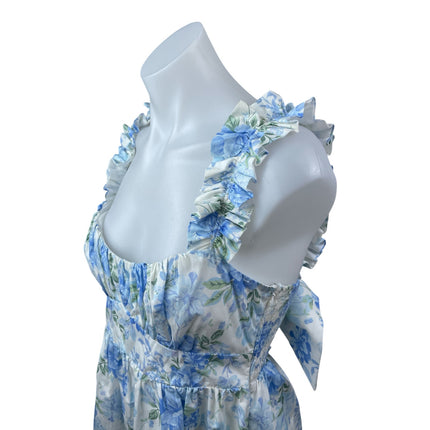 Altar'd State Alexa Floral Smocked Ruffled Sleeveless Mini Flare A-Line Dress S