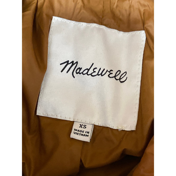 Madewell Airpuff Women's Brown Quilted Puffer Button Up Shacket Shirt Jacket XS