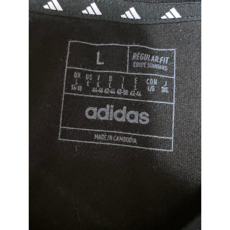 Adidas Essentials Women's Yoga Gym Athletic Activewear Crop Tee T-Shirt Top Sz L