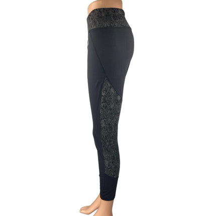 The North Face Flash Dry Women's Black Printed Athletic Leggings Pants Size L