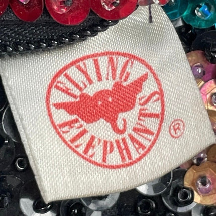 Flying Elephants Sequin Beaded Sparkly Fish Crossbody Purse Mini Bag Size OS