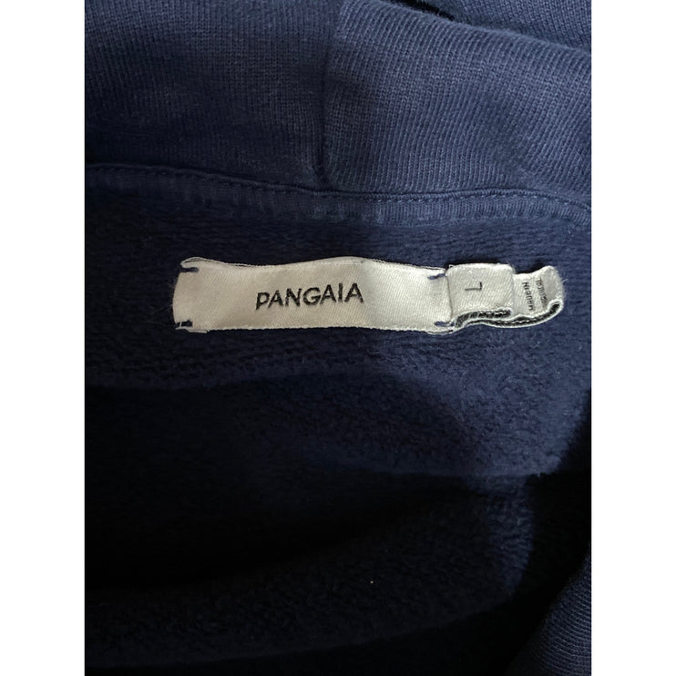 Pangaia Men's Navy Blue Logo Long Sleeve Hoodie Hooded Sweatshirt Top Size L