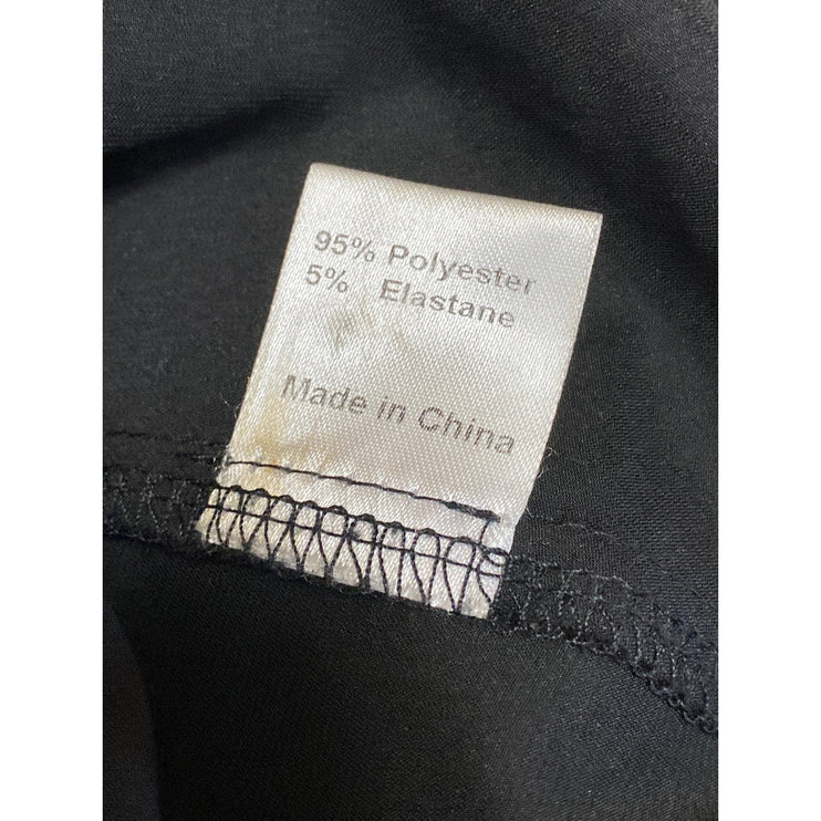 Princess Polly Black Satin Ruched Button Doen Long Sleeve Mini Shirt Dress Sz 6