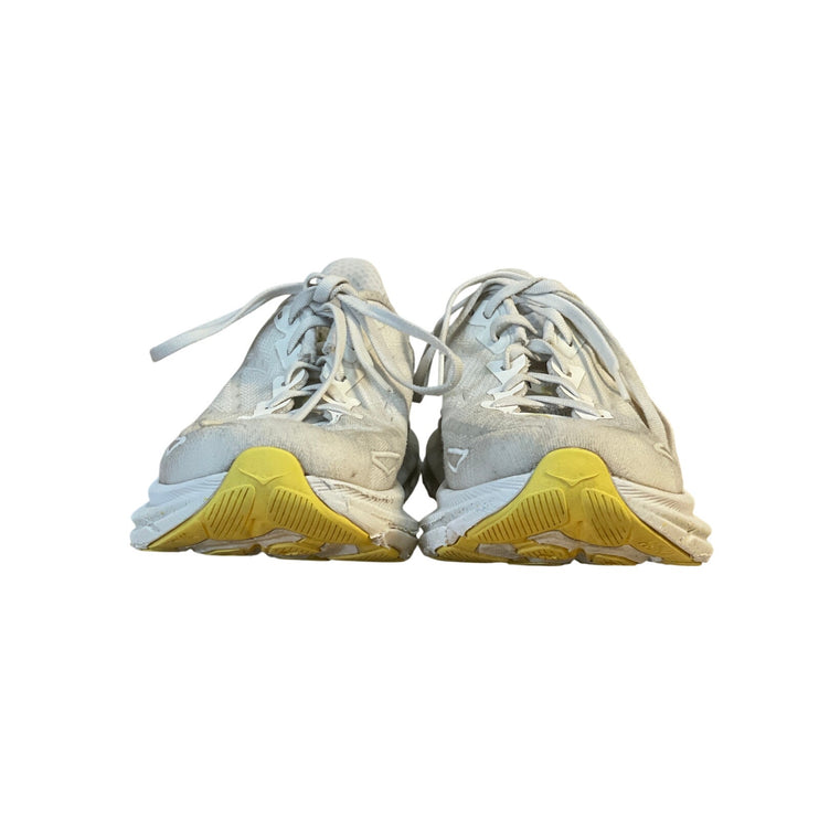 Hoka One One Clifton 9 Women's White Cosmic Gray Athletic Running Shoes 7.5B