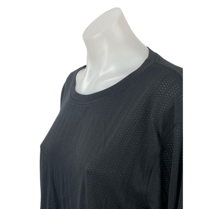 Lululemon Black Crew Neck Long Sleeve Yoga Athletic Activewear T-Shirt Top Sz 14