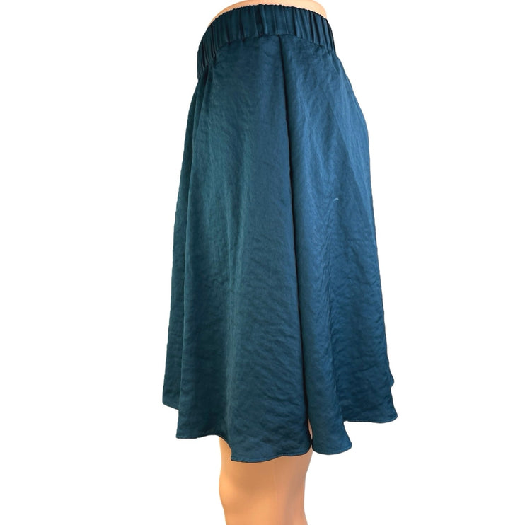 Oak + Fort Blue Elastic Waist Pull On Flowy Casual Mini A-Line Skirt Size XS