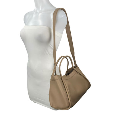 Newbella Kelly Light Beige Nude Faux Leather Vegan Pebble Crossbody Bag Handbag