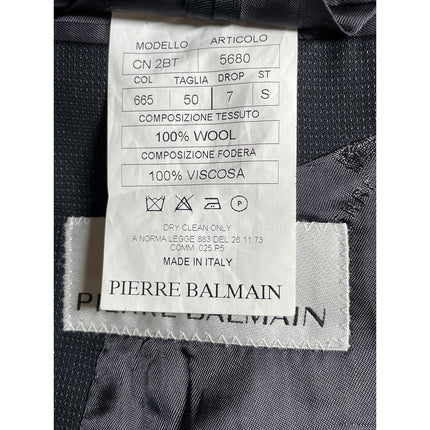 Pierre Balmain 100% Wool Men's Notched Collar Long Sleeve Blazer Coat Jacket S