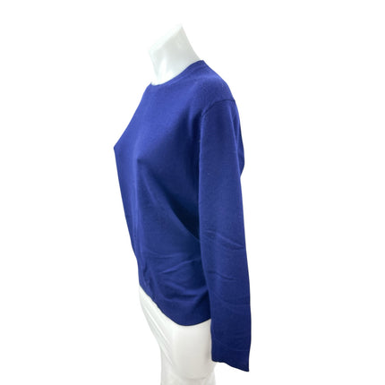 Club Monaco Womens Blue 100% Wool Long Sleeve Crew Neck Knit Sweater Top Size XS