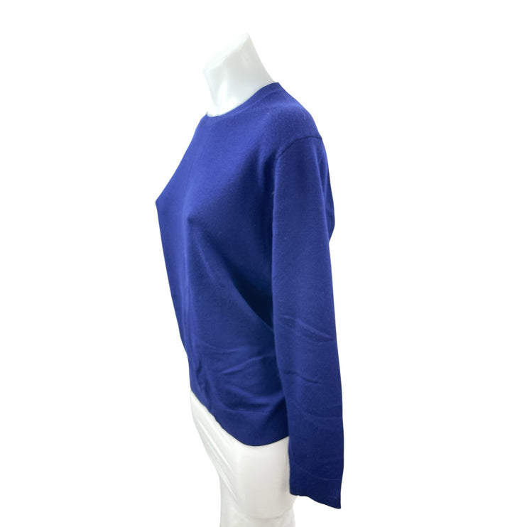 Club Monaco Womens Blue 100% Wool Long Sleeve Crew Neck Knit Sweater Top Size XS
