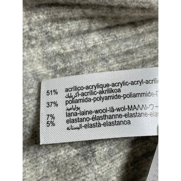 Zara Women's Gray Wool Sleeveless V Neck Crop Tank Waistcoat Sweater Vest Top S