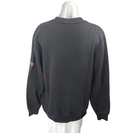 Women's Black Red Oxford University Embroidered Long Sleeve Sweatshirt Top Sz M