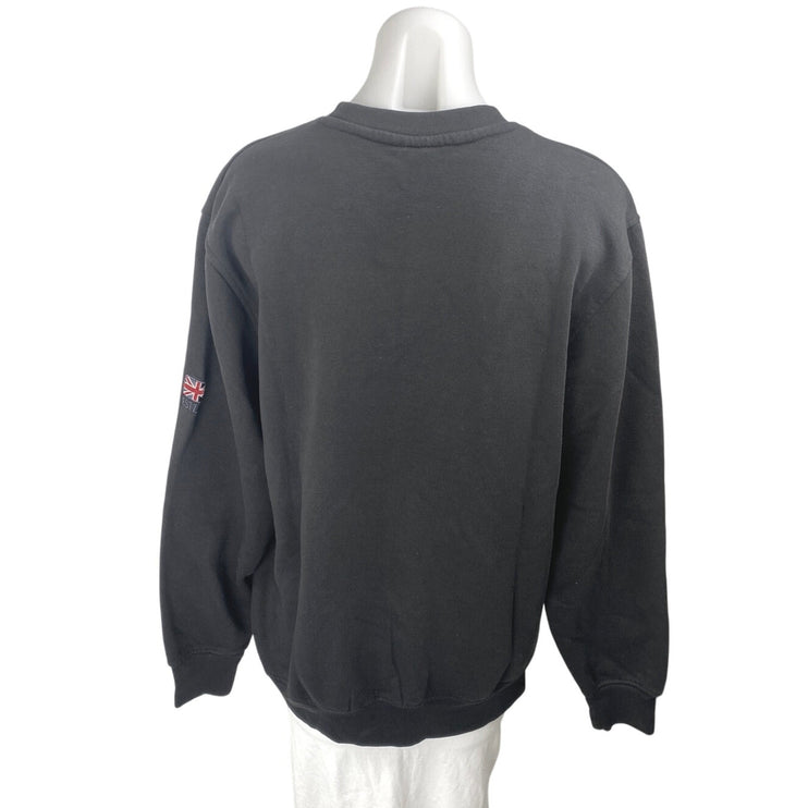 Women's Black Red Oxford University Embroidered Long Sleeve Sweatshirt Top Sz M