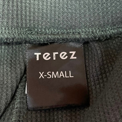 Terez Women's Dark Gray Drawstring Workout Athletic Jogger Sweat Pants Size XS