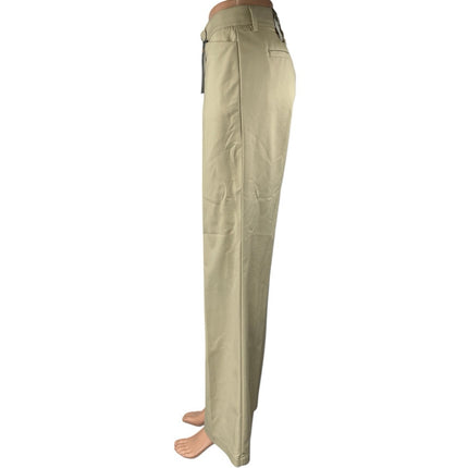 NEW Lee Flex Motion Beige Mid Rise Straight Wide Leg Trousers Dress Pants Size 6