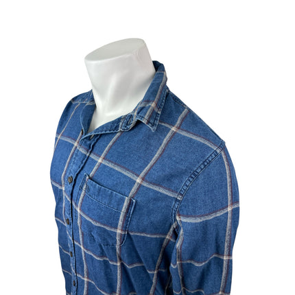 Abercrombie & Fitch Muscle Men's Blue Long Sleeve Button Down Shirt Top Size M