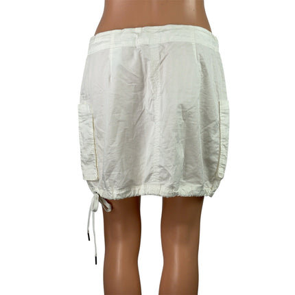 & Other Stories Women's White Tie Hem Pocket Mid Waist Pencil Mini Skirt Size M