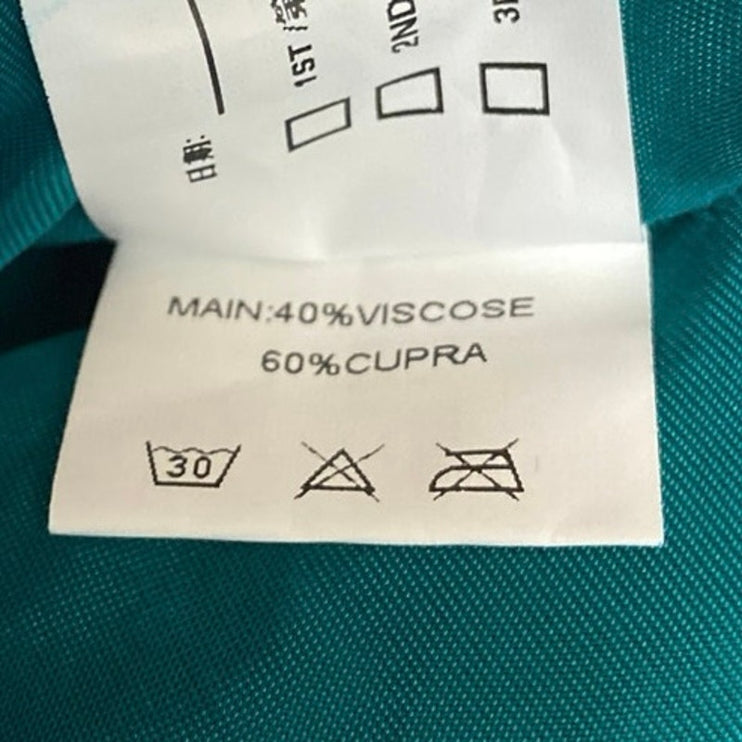 NEW Sovere Arlo Women's Green Long Sleeve Faux Wrap Shirt Blouse Top Size S
