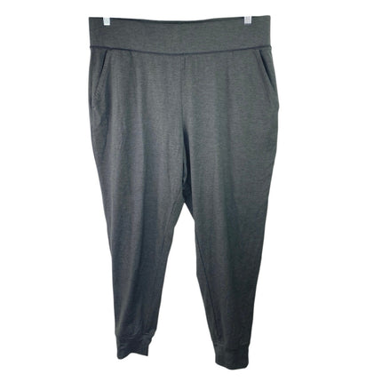Gap Fit Brushed Tech Jersey Women's Gray Tapered Jogger Sweat Pants Size XL