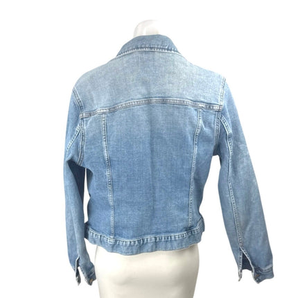 H&M Women's Blue Collared Long Sleeve Button Down Overshirt Denim Coat Jacket M