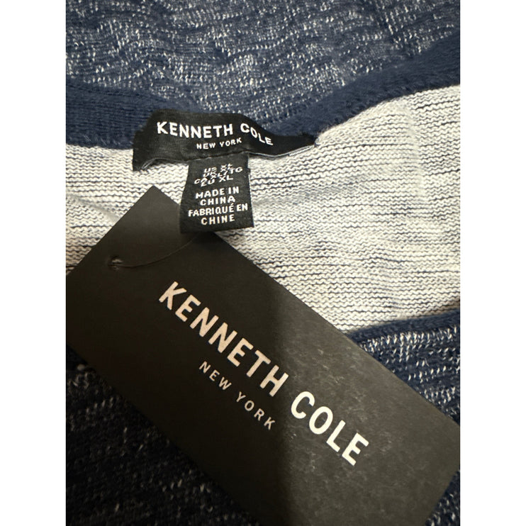 NEW Kenneth Cole Women's Blue Sleeveless Knit Round Neck Shirt Tank Top Size XL