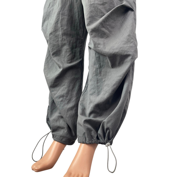 Zara Women's Gray High Rise Baggy Skater Parachute Jogger Sweat Pants Size M