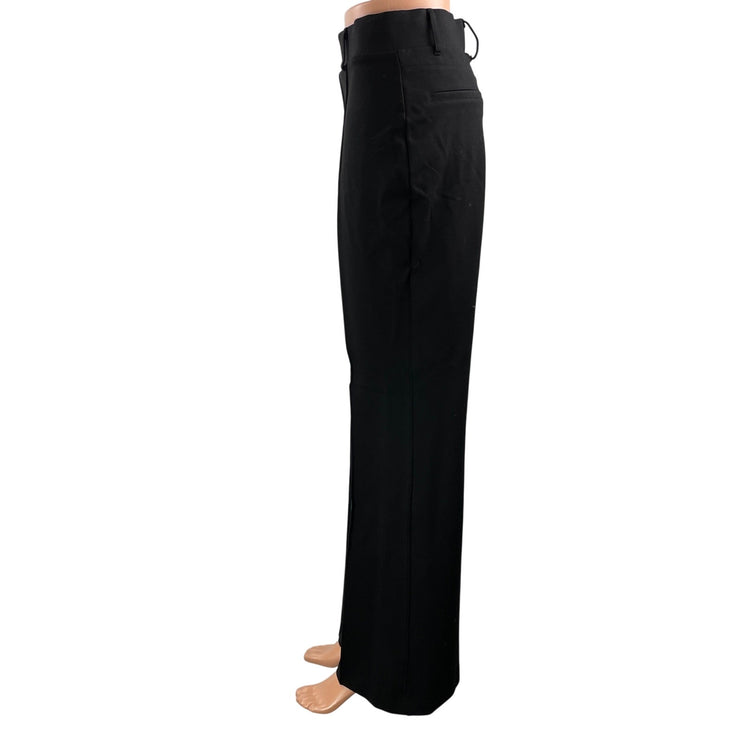 NEW Quince Women's Black High Waisted Pleated Flared Trouser Dress Pants Size S