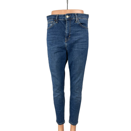Topshop Jamie Women's Blue High Waisted Slim Fit Skinny Denim Jeans Pants Size 8