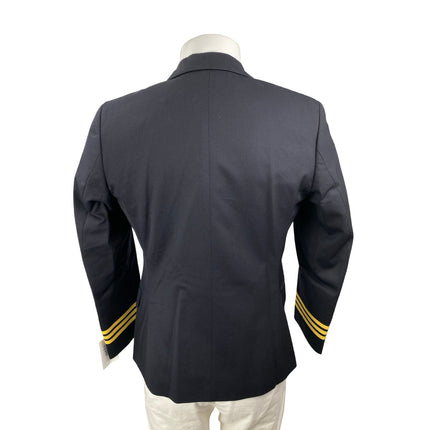 NEW Murphy & Hartelius Men's Black Wool Pilot Uniform Blazer Coat Jacket Size 8A