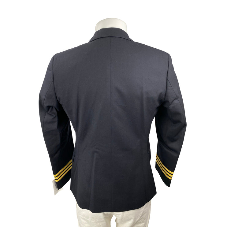 NEW Murphy & Hartelius Men's Black Wool Pilot Uniform Blazer Coat Jacket Size 8A