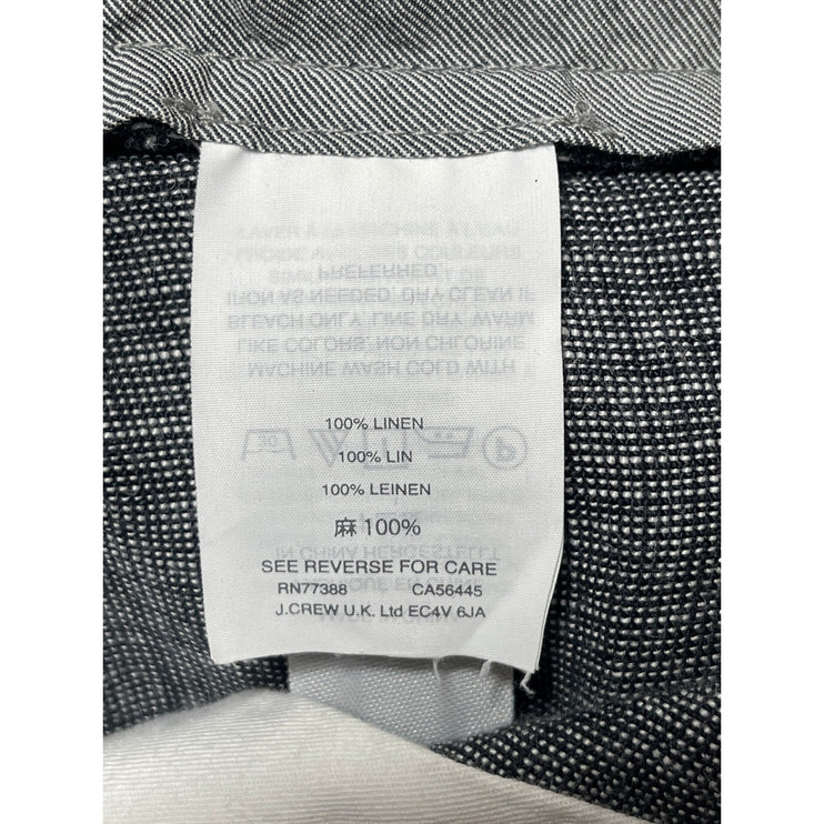 J.Crew 100% Linen Men's Gray High Rise Casual Walking Golf Chino Khaki Shorts 38