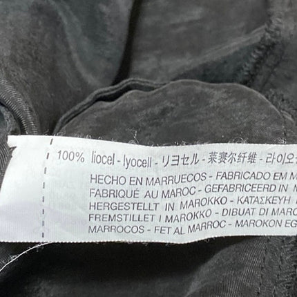 Zara Black Faux Suede Short Flutter Sleeve Zip Ruffle Mini A-Line Dress Size M