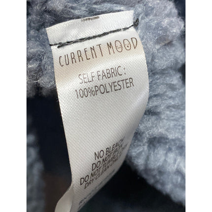 Current Mood Whole Lotta Love Black Faux Suede Sherpa Trench Coat Jacket Size XS