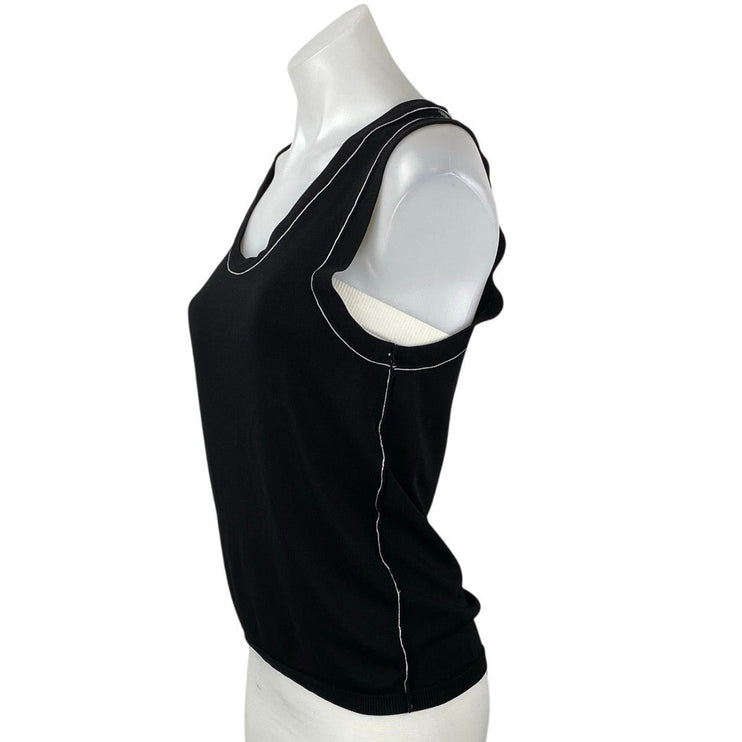 Zara Women's Black Scoop Neck Sleeveless Basic Cami Camisole Tank Top Size XL