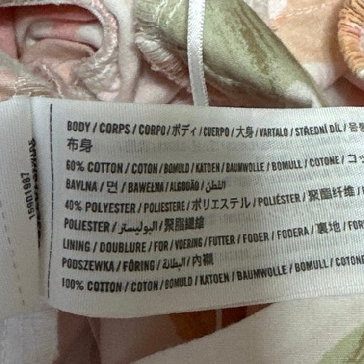 Abercrombie & Fitch Multicolor Floral Short Puff Sleeve Fit & Flare Mini Dress S