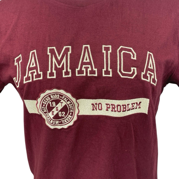 NEW AV Couture Jamaica No Problem Men's Red Short Sleeve Crew Neck T-Shirt Top L