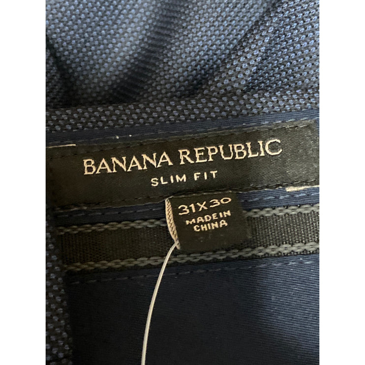 NEW Banana Republic 100% Wool Mens Gray Straight Leg Trousers Dress Pants Sz 31