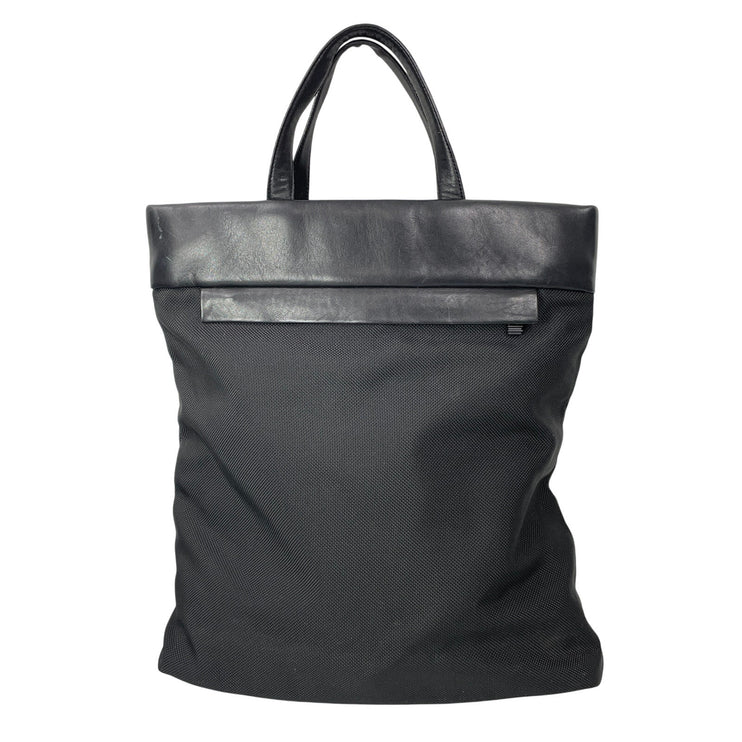 Tumi Women's Black Leather Nylon Travel Laptop Tote Shoulder Handbag Size OS