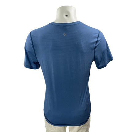 Lululemon R.A.D Men's Blue Short Sleeves Knit Pocket Athletic Tee T-shirt Top M