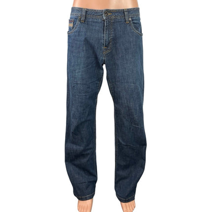 Prana Men's Blue Mid Rise Straight Leg Relaxed Loose Denim Jeans Size 34x32
