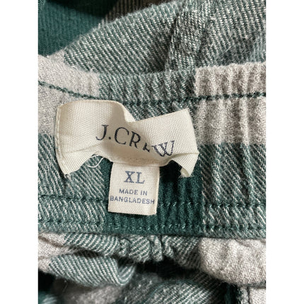 J.Crew Men's Green Gingham Check Tie Waist Straight Sleepwear Pajama Pants XL