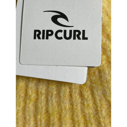 NEW Ripcurl Classic Surf Tall Women's Yellow Wool Rib Knit Bonnet Beanie OS