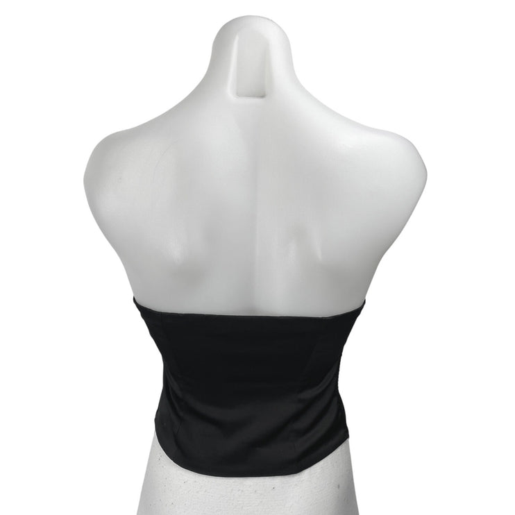 Abercrombie & Fitch Black Strapless Sleeveless Hook Corset Bustier Top Size XS