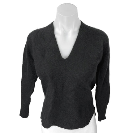 Princesse Tam-Tam 100% Cashmere Black V-neck Long Sleeve Pullover Sweater Top S